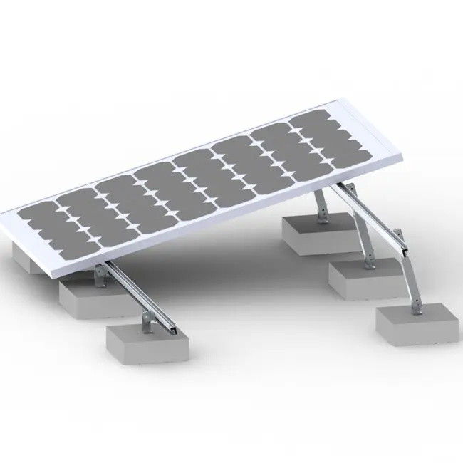 System zur Montage von Solarkollektoren aus Legierstahl für Flachdach- und Bodensolaranlagen