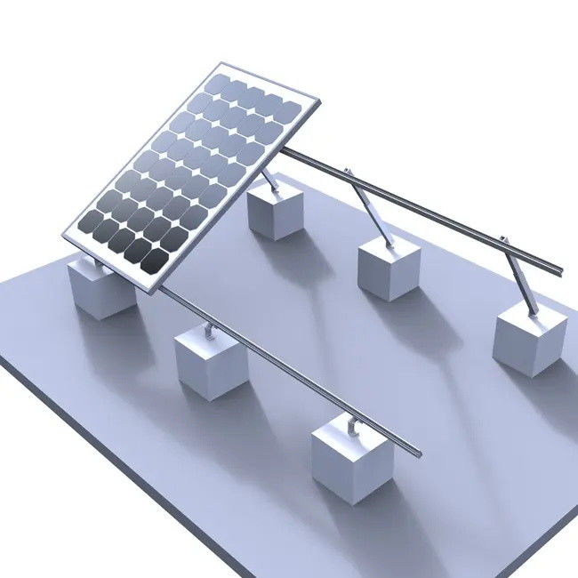 System zur Montage von Solarkollektoren aus Legierstahl für Flachdach- und Bodensolaranlagen