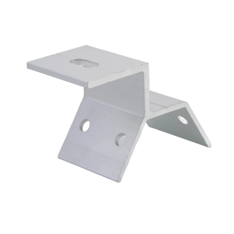 Aluminiumlegierungsklemme mit doppelten Bolzen und gezacktem Vibrationsgriff - Widerstandsfähige Solardachklemme