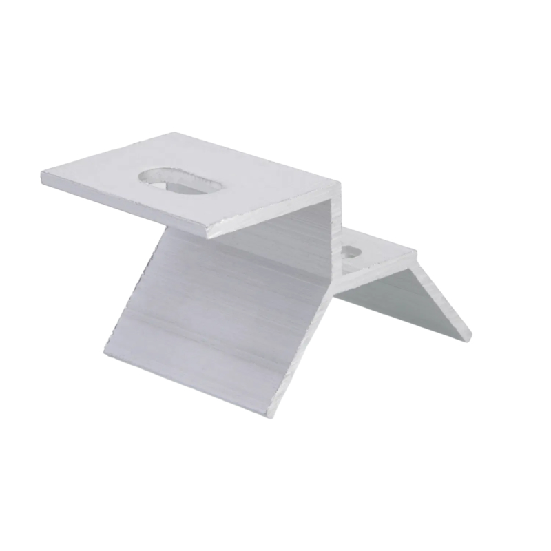 Aluminiumlegierungsklemme mit doppelten Bolzen und gezacktem Vibrationsgriff - Widerstandsfähige Solardachklemme